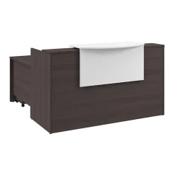 Best Arrive 72"W L Shaped Reception Desk with Counter and Mobile File Cabinet, (ARV010SG) L-Desks