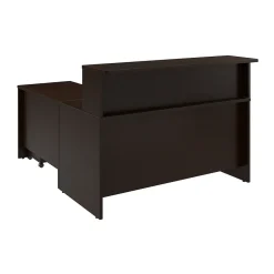 Arrive 60"W L Shaped Reception Desk with Shelf and Mobile File Cabinet, (ARV004MR) Office Desks