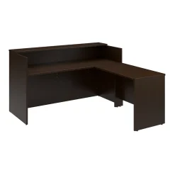 Hot Arrive 72"W L Shaped Reception Desk with Shelf, (ARV006MR) L-Desks