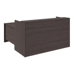 Discount Arrive 72"W L Shaped Reception Desk with Shelf, (ARV006SG) L-Desks