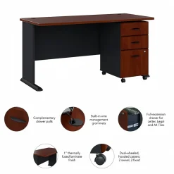 Online Cubix 60W Desk with Mobile File Cabinet, (SRA003HCSU) Computer Desks