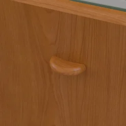 Best Cubix 72W Desk with Mobile File Cabinet, Natural Cherry/Slate (SRA013NCSU) Computer Desks