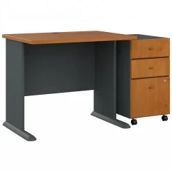 Sale Cubix 36W Desk with Mobile File Cabinet, (SRA024NCSU) Computer Desks