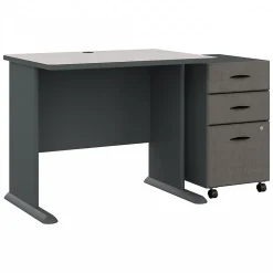 Sale Cubix 36W Desk with Mobile File Cabinet, (SRA024SLSU) Computer Desks