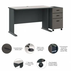 Outlet Cubix 48W Desk with Mobile File Cabinet, (SRA025SLSU) Office Desks