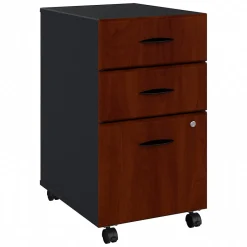 Sale Cubix 3-Drawer Mobile Vertical File Cabinet, Letter/Legal Size, Lockable, Hansen Cherry (WC94453PSU) File Cabinets