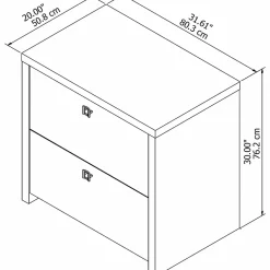 Hot Echo Lateral File Cabinet, Pure White (KI60102-03) File Cabinets