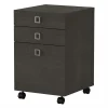 Hot Echo 3 Drawer Mobile File Cabinet, Charcoal Maple (KI60301-03) File Cabinets