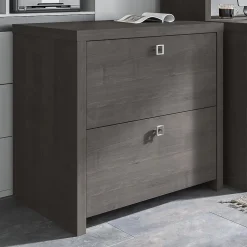 Sale Echo 2 Drawer Lateral File Cabinet, Charcoal Maple (KI60302-03) File Cabinets