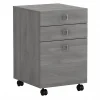New Echo 3 Drawer Mobile File Cabinet, Modern Gray (KI60401-03) File Cabinets
