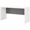 Clearance Echo 60"W Credenza Desk, Pure White/Modern Gray (KI60506-03) Office Desks