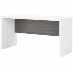 Clearance Echo 60"W Credenza Desk, Pure White/Modern Gray (KI60506-03) Office Desks