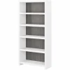 Echo 5 Shelf Bookcase, Pure White/Modern Gray (KI60504-03) Bookcases