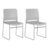 Clearance Envision Stackable Chairs, Gray, 2/Set (CH4003LGP-03) Folding & Stacking