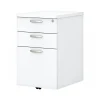 Sale Easy Office 3-Drawer Mobile Vertical File Cabinet, Letter/Legal Size, Lockable, Pure White (EOF116WH-03) File Cabinets