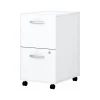 Easy Office 2-Drawer Mobile Vertical File Cabinet, Letter/Legal Size, Lockable, Pure White (EO108WHSU) File Cabinets