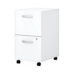 Easy Office 2-Drawer Mobile Vertical File Cabinet, Letter/Legal Size, Lockable, Pure White (EO108WHSU) File Cabinets