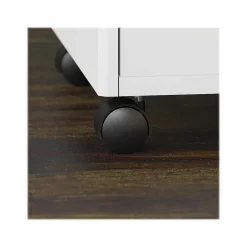 Easy Office 2-Drawer Mobile Vertical File Cabinet, Letter/Legal Size, Lockable, Pure White (EO108WHSU) File Cabinets