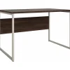Sale Hybrid 48"W Computer Table Desk with Metal Legs, Black Walnut (HYD248BW) Computer Desks