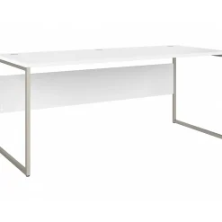 Clearance Hybrid 72"W Computer Table Desk with Metal Legs, (HYD373WH) Computer Desks