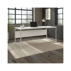 Clearance Hybrid 72"W Computer Table Desk with Metal Legs, (HYD373WH) Computer Desks