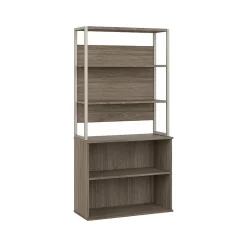 Outlet Hybrid 71"H 4-Shelf Etagere Bookcase with Adjustable Shelf, (HYB023MH) Bookcases