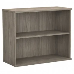 Clearance 29"H 2-Shelf Bookcase with Adjustable Shelf, Modern Hickory (BK3036MH) Bookcases