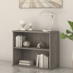 Clearance 29"H 2-Shelf Bookcase with Adjustable Shelf, Modern Hickory (BK3036MH) Bookcases