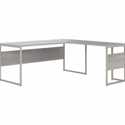 Discount Hybrid 72"W L Shaped Table Desk with Metal Legs, (HYB026PG) L-Desks