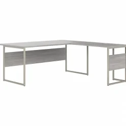 New Hybrid 72"W L Shaped Table Desk with Metal Legs, (HYB025PG) L-Desks