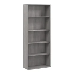Clearance Hustle Tall 5 Shelf Bookcase, Platinum Gray (HUB230PG) Bookcases