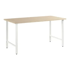 Clearance Hustle 60"W Computer Desk with Metal Legs, Natural Elm (HUD160NE) Office Desks
