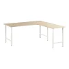 Sale Hustle 72"W L Shaped Computer Desk with Metal Legs, Natural Elm (HUS001NE) Office Desks