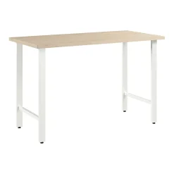 Discount Hustle 48"W Computer Desk with Metal Legs, Natural Elm (HUD148NE) Office Desks
