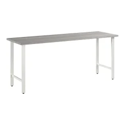 Clearance Hustle 72"W Computer Desk with Metal Legs, Platinum Gray (HUD172PG) Office Desks