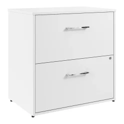Online Hustle 2 Drawer Lateral File Cabinet, White (HUF130WH) File Cabinets