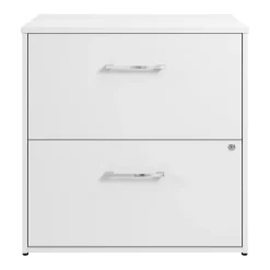 Online Hustle 2 Drawer Lateral File Cabinet, White (HUF130WH) File Cabinets