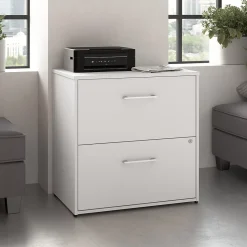 Online Hustle 2 Drawer Lateral File Cabinet, White (HUF130WH) File Cabinets