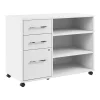 Discount Hustle Office Storage Cabinet with Wheels, White (HUF140WH) File Cabinets
