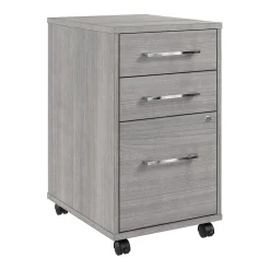Clearance Hustle 3 Drawer Mobile File Cabinet, Platinum Gray (HUF116PG) File Cabinets
