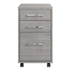 Clearance Hustle 3 Drawer Mobile File Cabinet, Platinum Gray (HUF116PG) File Cabinets