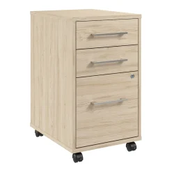 Outlet Hustle 3 Drawer Mobile File Cabinet, Natural Elm (HUF116NE) File Cabinets
