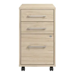 Outlet Hustle 3 Drawer Mobile File Cabinet, Natural Elm (HUF116NE) File Cabinets