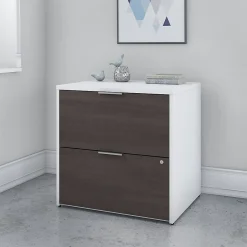Discount Jamestown 2-Drawer Lateral File Cabinet, Locking, Letter/Legal, Storm Gray/White, 29.72" (JTF130SGWHSU) File Cabinets