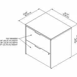 Discount Jamestown 2-Drawer Lateral File Cabinet, Locking, Letter/Legal, Storm Gray/White, 29.72