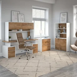 Jamestown 2-Drawer Vertical File Cabinet, Letter/Legal, Fresh Walnut/White, 23.66