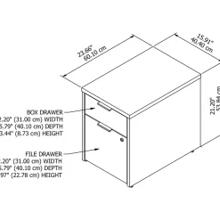 Jamestown 2-Drawer Vertical File Cabinet, Locking, Letter/Legal, Storm Gray, 23.66