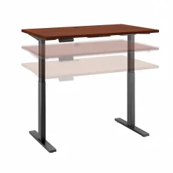 Clearance Move 60 Series 48"W Electric Height Adjustable Standing Desk, Hansen Cherry (M6S4824HCBK) Standing Desks