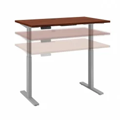 Hot Move 60 Series 48"W Electric Height Adjustable Standing Desk, Hansen Cherry (M6S4824HCSK) Standing Desks