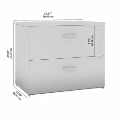 Outlet Office in an Hour 2 Drawer Lateral File Cabinet, Mocha Cherry (OIAH011MRSU) File Cabinets